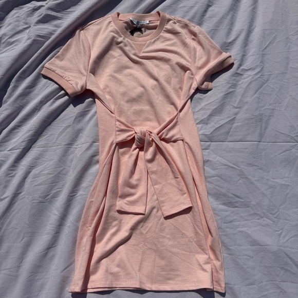 English Factory Baby Pink Waist-Tie Dress - Picture 3 of 5
